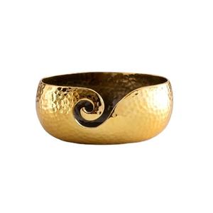 Cuenco de hilo de aluminio decorativo artesanal, calidad de lujo, con acabado pulido martillado utilizado para tejer ganchillo - Product Image 1