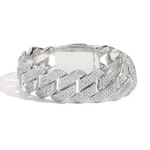 Hot Sale Stylish Cuban Link Chain <b>Choker</b> Adjustable Gold Plated Moissanite Layering Necklace Competitive Price - Product Image 2