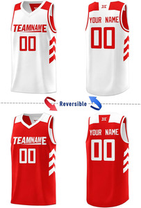 Ensemble de maillot et short de basketball personnalisable, respirant, imprimé, sans manches, en tissu athlétique à séchage rapide - Product Image 5