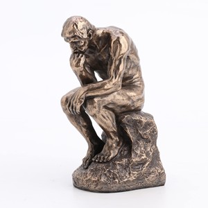Sculpture artisanale en bois de Sheesham représentant un penseur philosophe - Art en gros - Product Image 3