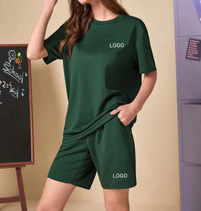 Conjunto de Camiseta y Pantalones Cortos para Hombre, Estilo Simple y Único 2025, Ligero y Transpirable, Personalizable OEM, Verano, Algodón - Product Image 2