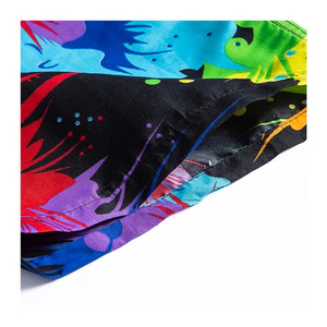 Men's Colorful <b>Paint</b> Splatter Print Board Shorts Quick Dry Drawstring Casual Swim Trunks Short Length Mid Waist Polyester - Product Image 2