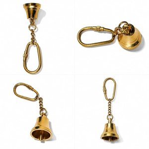 Llavero de Campana de Latón Puro Hecho a Mano para Llaves de Coche, Moto, Casa, Mini Campana Colgante de Latón, Llavero Decorativo Vintage - Product Image 2