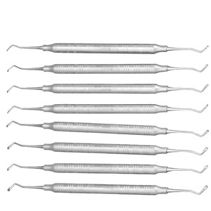Herramientas Dentales: Cuchara Excavadora, Cureta Dentada, Raspador Dental de Doble Punta, Instrumento Dental - Product Image 3