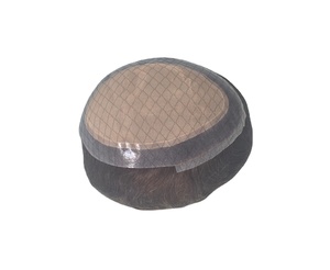Perruque Toupet en Cheveux Humains Remy Silk Pro Mode4L pour Hommes avec Patchs Capillaires et Insertion Sans Aiguille - Product Image 5