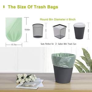 Lot de 3 sacs poubelles résistants en amidon de maïs biodégradable, sacs à déchets biodégradables durables, disponibles en grande quantité - Product Image 4