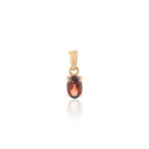 18K Yellow Gold Garnet Fashion Pendant Necklace - Product Image 3