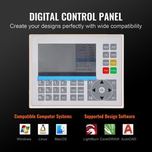 80W 20X28 CO2 Laser incisore macchina 19.7 ip 2 vie aria assistita compatibile LightBurn AutoCAD Windows Mac OS per legno - Product Image 5
