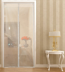 Modern Art Deco Door <b>Curtain</b> Polyester/Linen Blend Exterior Installation <b>Light</b> Filtering Washable Eyelet/Rod Pocket Narrow Blade - Product Image 2