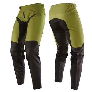 Pantalon de moto pour homme, color-block, noir et vert sarcelle, séchage rapide, toutes saisons, vêtements de course - Product Image 6