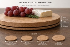 Minimalist Wooden Lazy Susan Turntable <b>Tray</b> Suitable For Dining Table Serving <b>Breakfast</b> Pantry And Home From india - Product Image 3