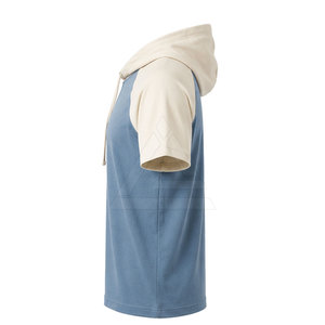 Lightweight <b>Men</b> Hooded T Shirts <b>Short</b> <b>Sleeve</b> Pullover <b>Hoodie</b> Soft Cotton Blend Casual Athletic Gym Workout Summer Everyday Wear - Product Image 3