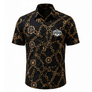 Chemise décontractée élégante pour homme avec tissu respirant et technologie d'impression numérique de haute qualité, coupe classique - Product Image 1