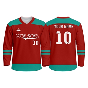 Elite Ice Hockey Uniform Custom Team Hockey Jerseys Solid Player <b>Name</b> Lightweight Performance Hockey Apparel Bulk Wholesale - Product Image 1