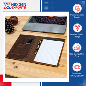 Le meilleur vendeur au monde propose une dossier de présentation en cuir PU fait main de qualité standard avec porte-stylo au prix le plus bas du marché - Product Image 2