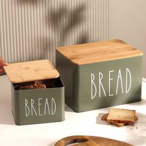 Metal Bread Storage Container with Lid Durable Organizer for <b>Kitchen</b> Countertop <b>Pantry</b> and Everyday Use - Product Image 6