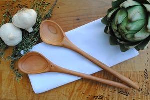 Cuchara de Cocina de Madera Natural Hecha a Mano, Cuchara de Madera Maciza con Mango Largo para Servir, Mezclar y Agitar, Utensilios de Cocina para Uso Doméstico y en Restaurantes - Product Image 4