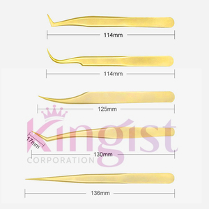 Lash Extensions Tweezers Set Wholesale Cluster Eyelash Applicator <b>Tool</b> Set With Portable Leather Bag - Product Image 2