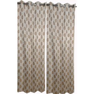 4x7ft Modern Floral <b>Pleated</b> Jacquard Blackout Hotel Home Office <b>Curtain</b> Panel with <b>Hook</b> - Product Image 1