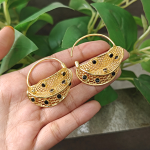 Pendientes de Aro Chapados en Oro de 18K con Ónix Negro, Cuarzo Blanco y Cuarzo Verde, Joyería Moderna y Minimalista para Mujer, Ideal para Fiestas - Product Image 2