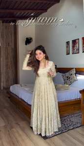 Conjunto de vestido y dupatta bordados con seda crujiente, nueva colección de diseñador, completamente cosido, listo para usar, ropa étnica para fiestas. - Product Image 6