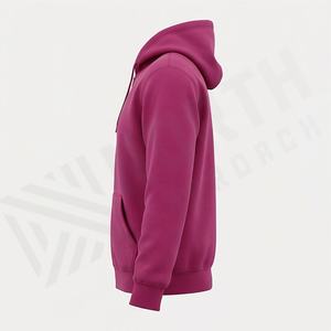 Premium Thick Cotton Poly Pullover <b>Hoodie</b> No <b>String</b> Kangaroo Pocket Men Snap Button Sweatshirt Heavyweight Wholesale Apparel - Product Image 3