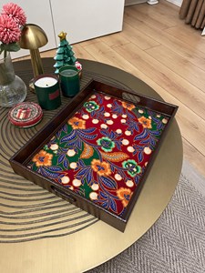 Luxury Durable Eco-Friendly Polished Solid Wooden Handcrafted <b>Rectangle</b> Serving Tray Handles <b>Coffee</b> <b>Table</b> Party Wedding Birthday - Product Image 5