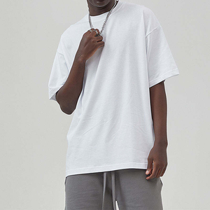 Men's Plain Cotton O-<b>Neck</b> Short Sleeve T-Shirt Regular Fit Solid Color Casual Jersey Knit <b>Light</b> Gray - Product Image 4