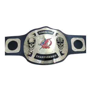 เข็มขัดแชมป์ Florida Man Championship แบบกำหนดเอง สำหรับกีฬามวยปล้ำ คุณภาพสูง พร้อมดีไซน์รูปหัวกะโหลก - Product Image 1