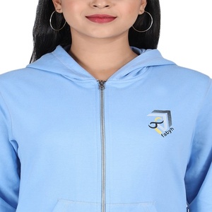 Logotipo personalizable impreso de gran tamaño de peso pesado de lana sudaderas con capucha de algodón orgánico para las mujeres nuevo estilo Casual invierno Stock venta - Product Image 1