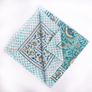 Pañuelo Cuadrado de Algodón con Estampado Floral, Ligero, Transpirable, Casual, para Verano, Diseño Estampado, Unisex, Accesorio para Exteriores - Product Image 4