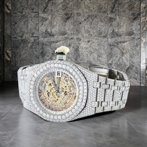 Fully Iced Out Skeleton Watch for Men VVS Moissanite Diamond Encrusted <b>Automatic</b> Mechanical Watch Luxury - Product Image 2