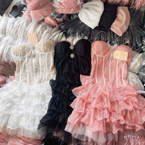 Womens Lace Pleated Princess <b>Hot</b> Mini <b>Dresses</b> Factory Price Chiffon Casual Washable Customized Packaging Vietnam Manufacturer - Product Image 6