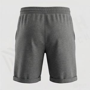 Shorts de sport personnalisés de haute qualité en coton French Terry avec poches, pour hommes, longueur genou, pour la gym et l'entraînement - Product Image 2