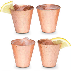 Verre à eau en cuivre pur au design créatif pour la cuisine, le bar, le whisky, le vin – Verre en cuivre à vendre - Product Image 4