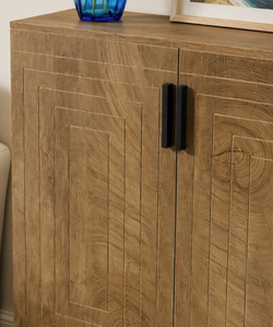 Meuble de rangement moderne en bois, buffet avec portes doubles et base métallique pour la maison - Vente en gros usine - Product Image 5
