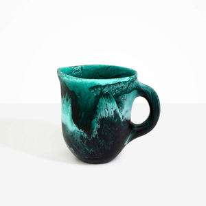 Jarra de agua de resina amarilla Wabi-Sabi con asa, jarra esmaltada minimalista, tetera, artículos para beber - Product Image 4