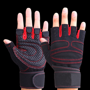 <b>Half</b> Finger Gym Fitness Gloves Breathable Non <b>Slip</b> Adjustable Wrist Strap Unisex Workout Gear - Product Image 6
