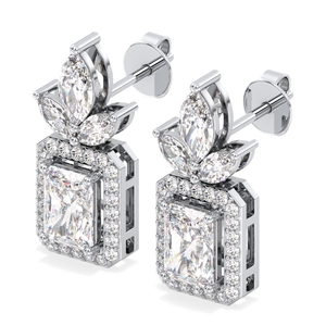 REYES - Pendientes Colgantes de Oro de 14K con Moissanita, Clásicos y de Lujo, para Mujer, Nueva Moda, Regalo de Boda, Joyería Fina - Product Image 3