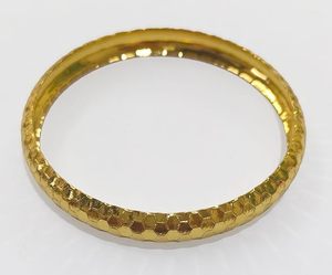 Handmade <b>Resin</b> Acrylic Bangle Bracelet Set Vintage Amber Look Fashion Bangles for Women Uneven Orange Square Flexible Bamboo - Product Image 5