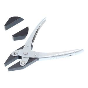 Pince plate parallèle à mâchoires lisses, à ressort, 160 mm, en acier au carbone, multi-usage, pour bricolage, fabrication de bijoux, outils de pliage optique de montres - Product Image 1