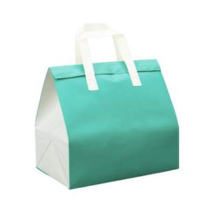 Sac isotherme personnalisé en non-tissé écologique avec logo, sacs alimentaires réutilisables à poignées, tendance, en gros, en stock - Product Image 6