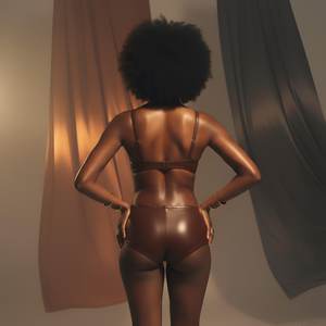 Ensemble de soutien-gorge en cuir véritable |   Bralette en cuir marron faite à la main |   Shorts en cuir taille haute - Product Image 6