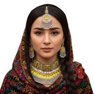 OEM Service Personalized Top Trending Afghan Necklace <b>Sets</b> With Earrings Affordable Price Afghani Jewellery for Girls & Women - Product Image 1