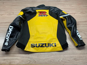 Veste de course pour moto en cuir de vache véritable Zuzuki pour homme/Chaqueta CE niveau 2 avec protection dorsale - Product Image 2