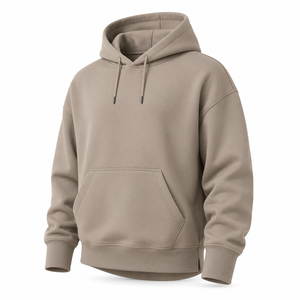 Men's Heavyweight <b>600gsm</b> Polyester/Cotton Winter Lined Solid Outdoor Printed Oversized Pullover <b>Hoodie</b> Stringless ODM Design - Product Image 1