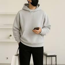 Custom Men's Streetwear Hoodie - High Quality 100% Cotton <b>Fleece</b> Plain <b>Black</b> Pullover with Pocket - Product Image 3