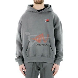 Ropa Deportiva con Logotipo Personalizado, Sudadera Deportiva de Manga Larga para Correr, Sudadera con Capucha Extra Grande, Sudadera con Capucha de Felpa de Algodón para Hombre - Product Image 1