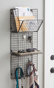 Cestas de Almacenamiento Modernas de Alambre Metálico, Organizador Rectangular Colgante de Pared para Organización y Almacenamiento Multiusos - Product Image 6