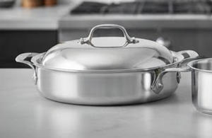 Premium Wellness Stainless Steel Round Casserole Pot With Lid Polished Finish Durable All Stove Compatible - Product Image 2